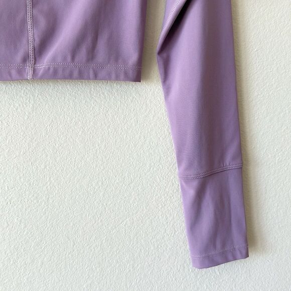 Baleaf Crewneck Thumbhole Athletic Activewear Long Sleeve Crop Top - Picture 10 of 11